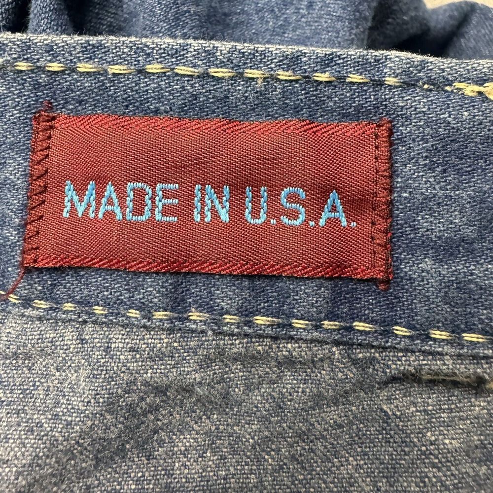 Vintage Chic denim mom skirt womens sz 12 denim made in USA waist 28 length 23.5 - Picture 4 of 8